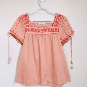 Madewell Pink Bohemian top Size S like Doen